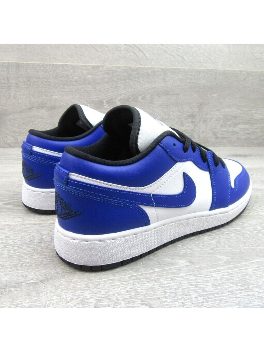 Air Jordan 1 Low GS Size 7Y White Hyper Royal Black Shoes NEW - Picture 7 of 14